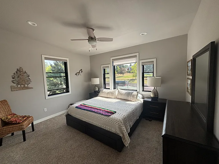 king size master bedroom from doorway