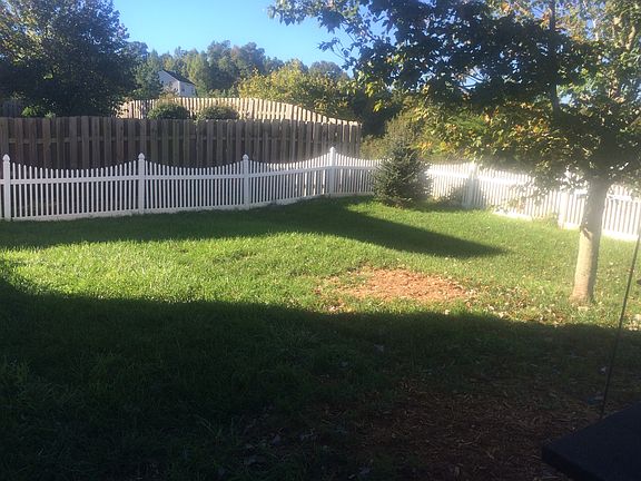 PVC fenced yard 