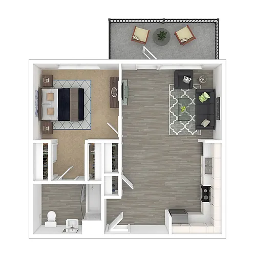 Floor plan One Bedroom