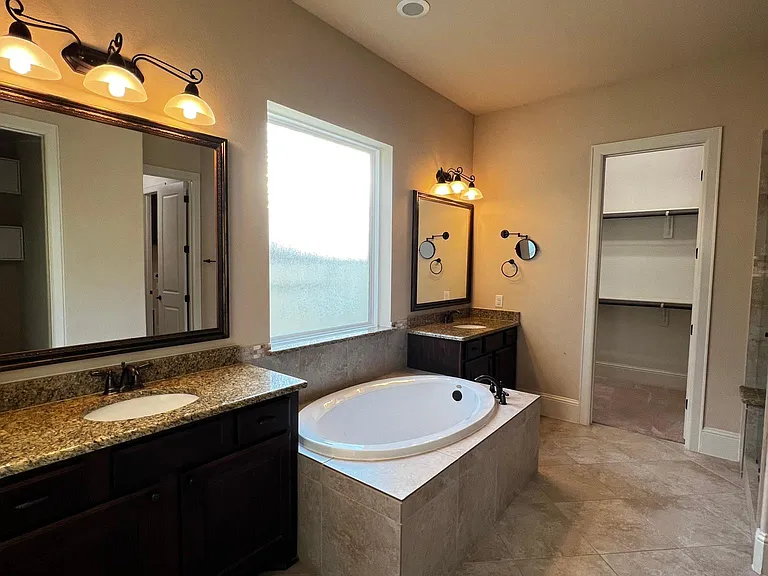 Master Bathroom with Tub and Shower