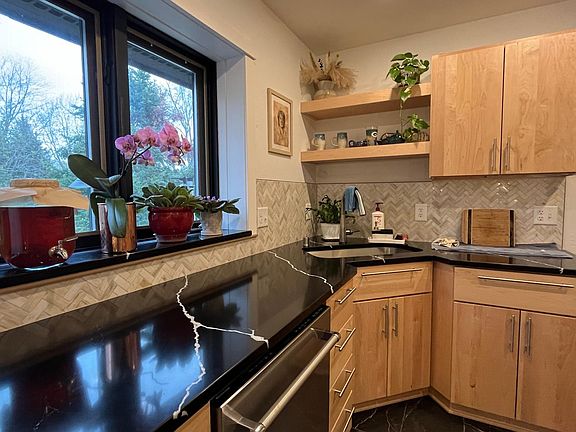 High end appliances and quartz countertop and touchless faucet