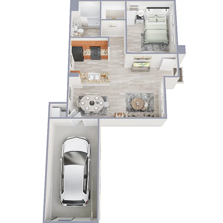 Floor plan Via Capri with Attached Garage included
