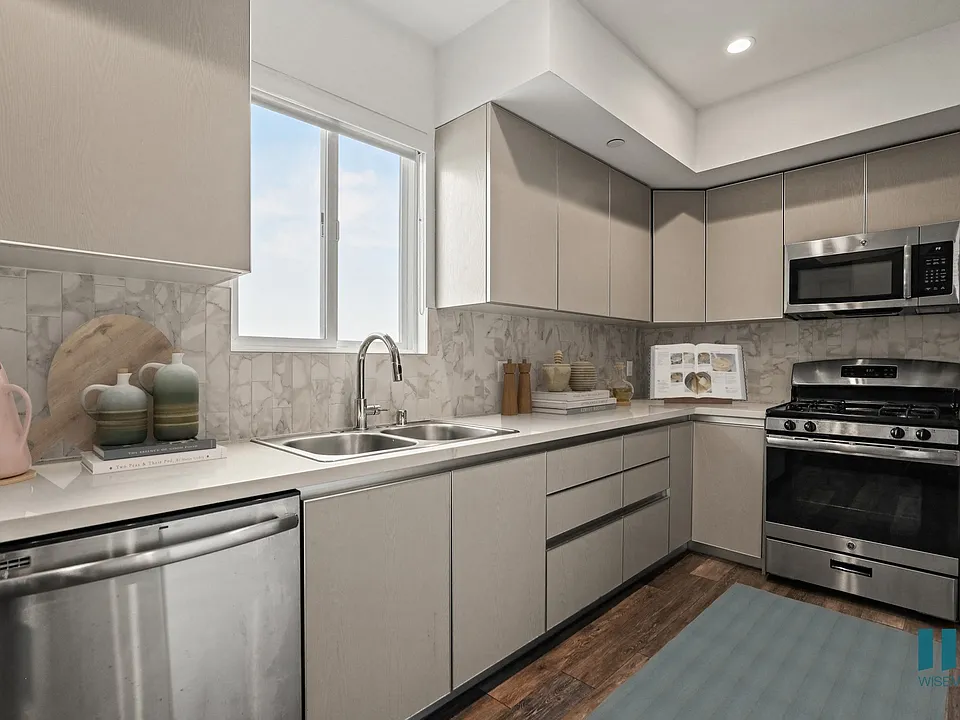Full-Size Kitchen with Energy-Effcient Appliances and Ample Cabinet Storage