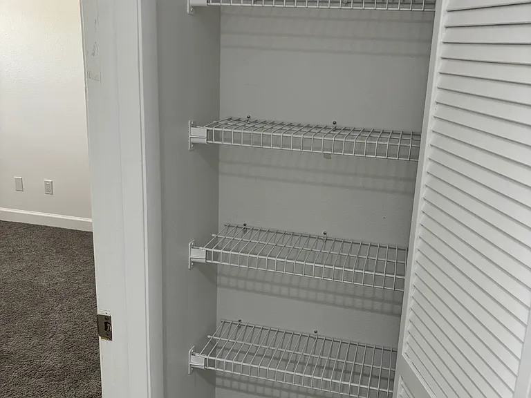 Storage closet in hallway