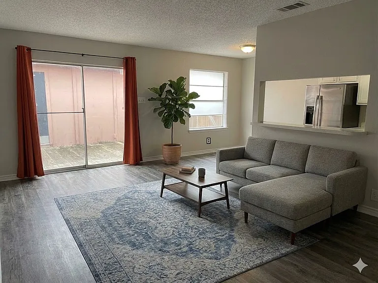 Main living area. Virtually staged