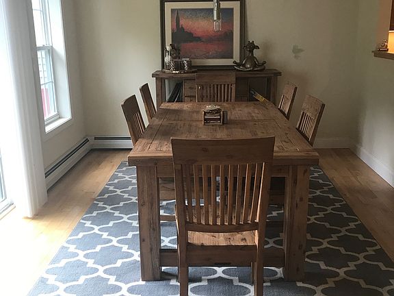 dining room with upgraded light fixture
