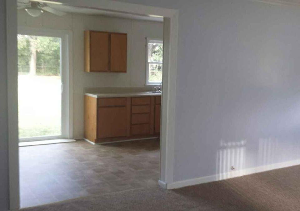 looking from living area to kitchen