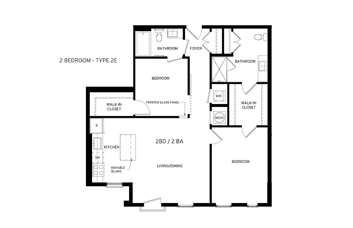 Floor plan Magenta - Jr. 2 Bedroom