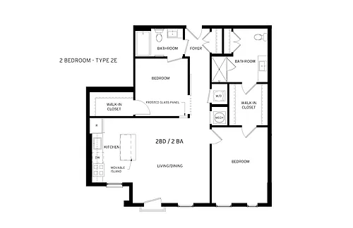Floor plan Magenta - Jr. 2 Bedroom