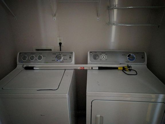 Washer and Dryer are downstairs