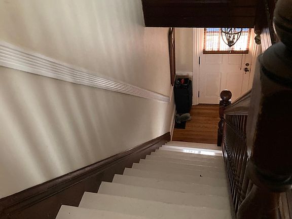 Front of house steps to second floor