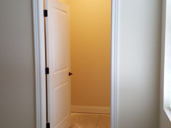 Walk-in closet with built in shelving