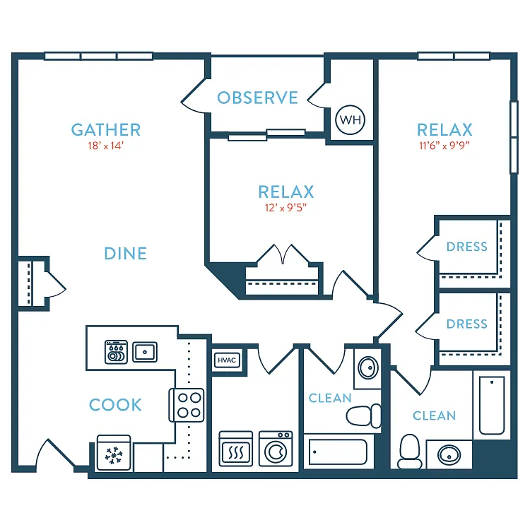 Floor plan 1175-1213 Waypointe B4