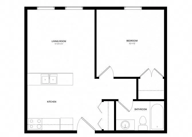 Floor plan One Bedroom