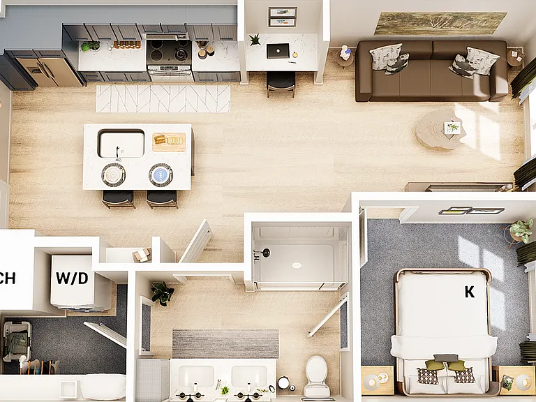 3D Floorplan - Unit A2_Scheme B 3D Floorplan - Unit A2_Scheme B