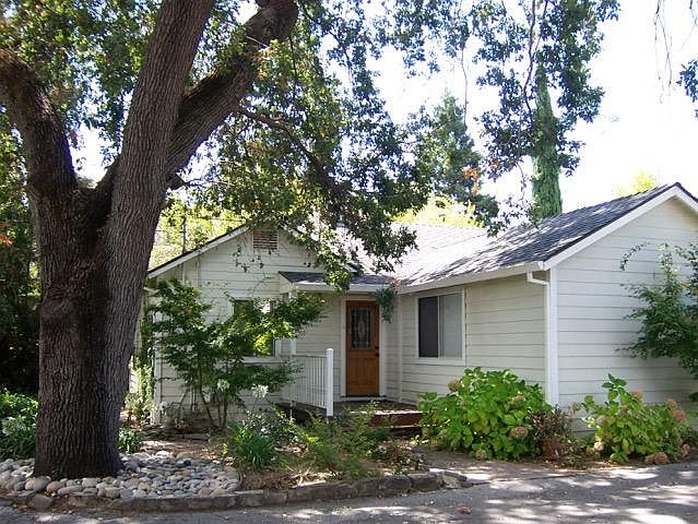 front yard with large heritage oak tree