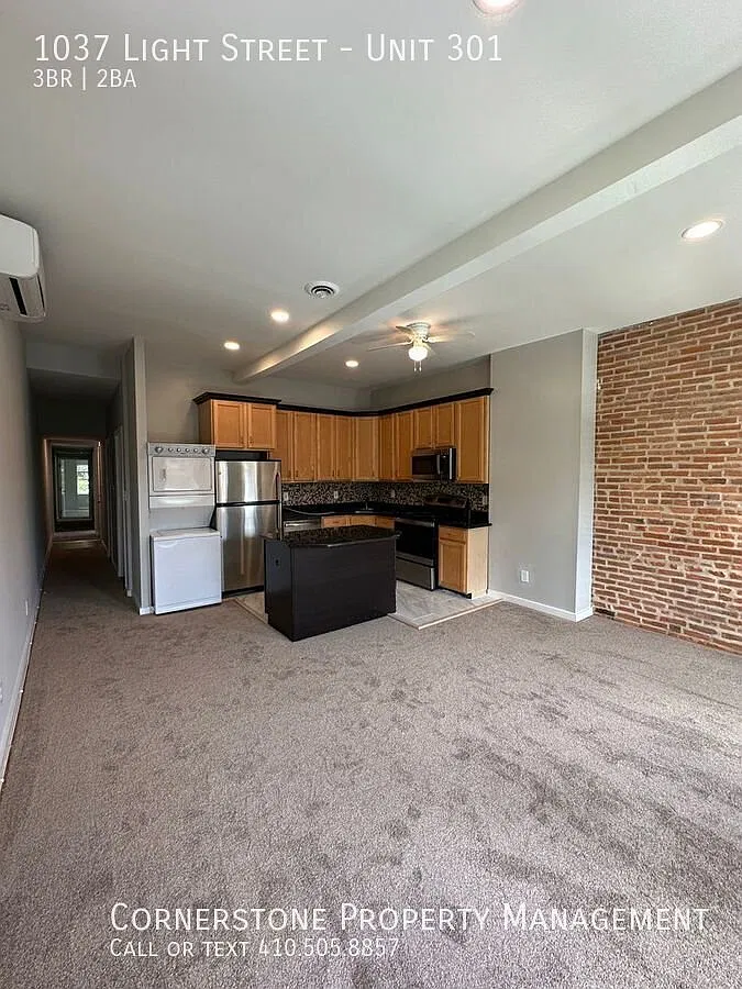 3 Beds 2 Baths | $2450 | 1037 Light St Unit 301 Baltimore, MD 21230 | Rooftop Deck! — Photo 1