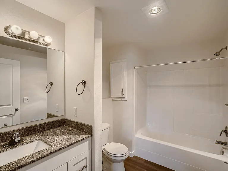 A Typical Bathroom at Huntington Place Apartments