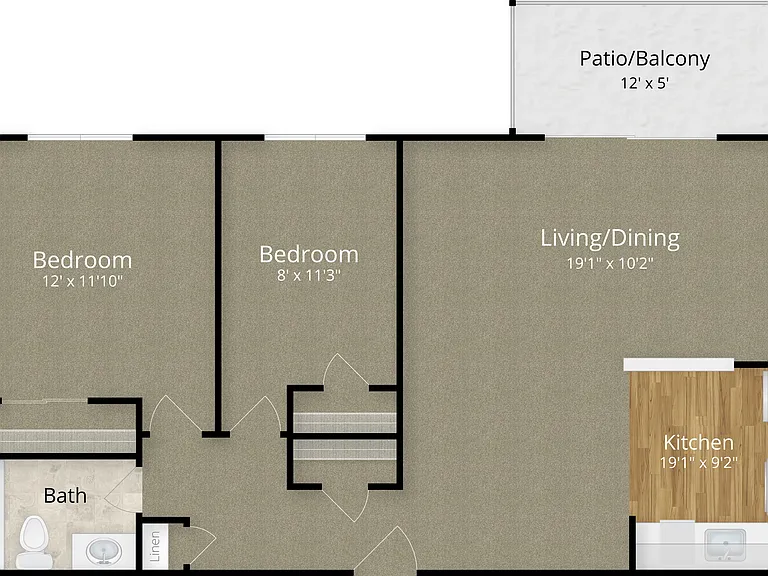 2 Bedroom Layout 2 Bedroom Layout