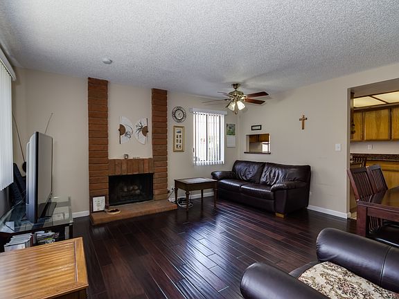 Living room with fireplace