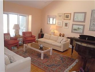 Bright Living Room w/Cathedral Ceiling
