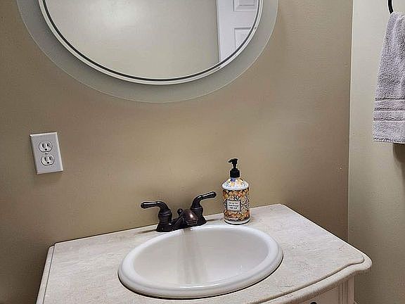 Downstairs bath vanity