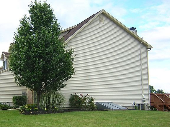 Side view showing basement walkout