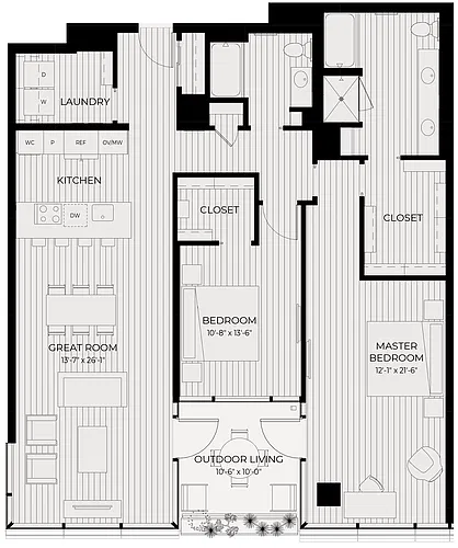 Floor plan Moonset