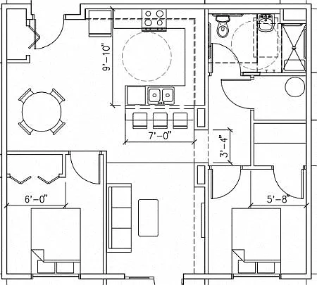 Floor plan 2 Bedroom