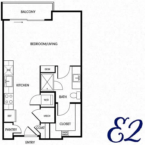 Floor plan Studio (E2)