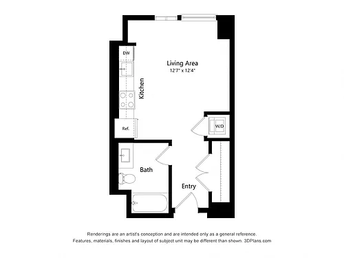 Floor plan S01 - Studio