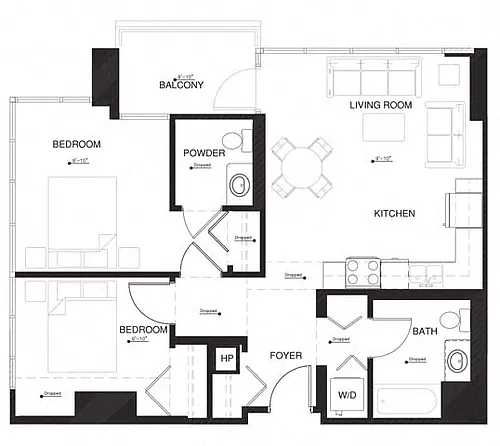 Floor plan 2J w Balcony Renovation 3