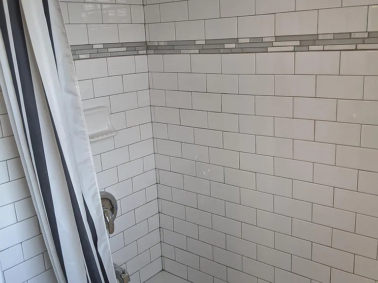 New tub with custom tile.