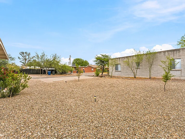 back yard & guest parking area