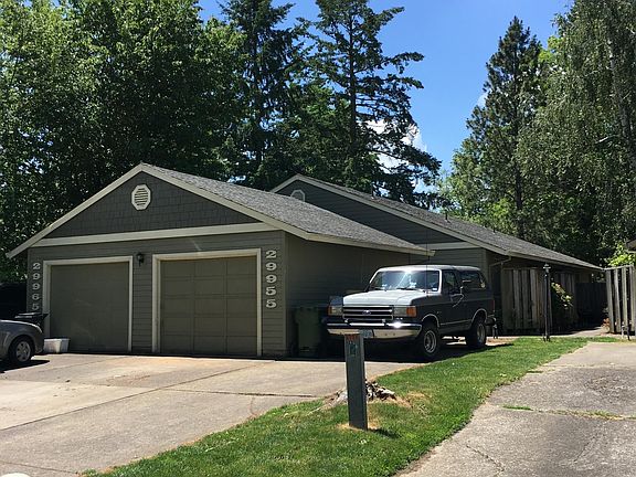 garage and front of duplex