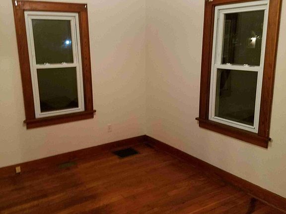 Bedroom #1, recently refinished wood floors.