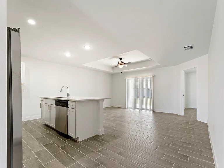 Kitchen and living area