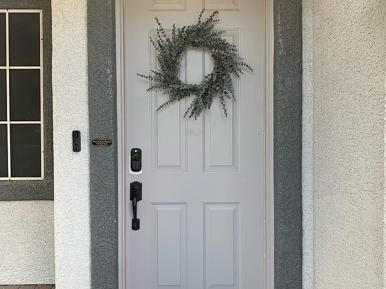 Front Door & Wreath