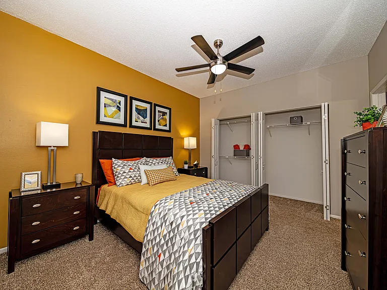 Bedroom with generous closet space