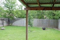 Gorgeous fenced and private backyard/covered patio. Shade trees, Sprinkler System Both 3557 and 3559 are available this season