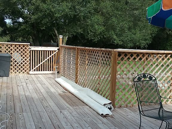 Large deck on rear 8x16 into