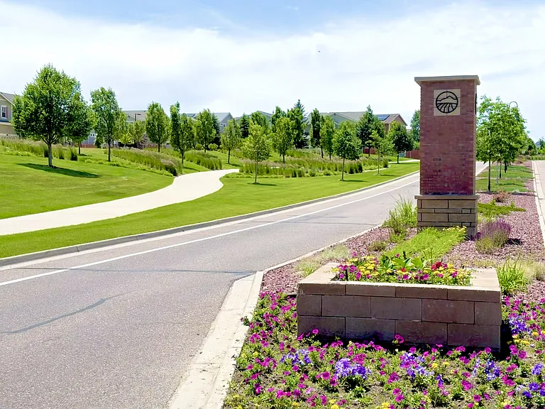 Beautiful Colorado Landscaping. Miles of walking and biking paths!