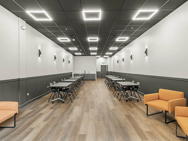 Experience the functionality and modern design of this versatile conference space.