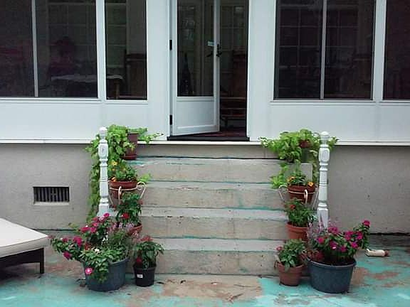 patio leading to sunroom