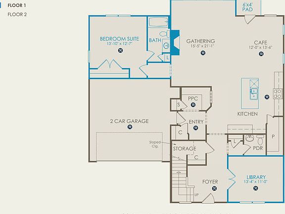 Foxfield Floor Plan, Quick Move-In Home, Floor 1