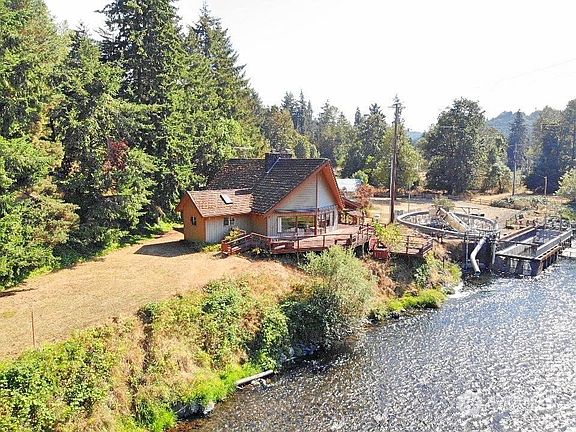 Fish ladder.  Property goes a considerable distance beyond fish ladder.>