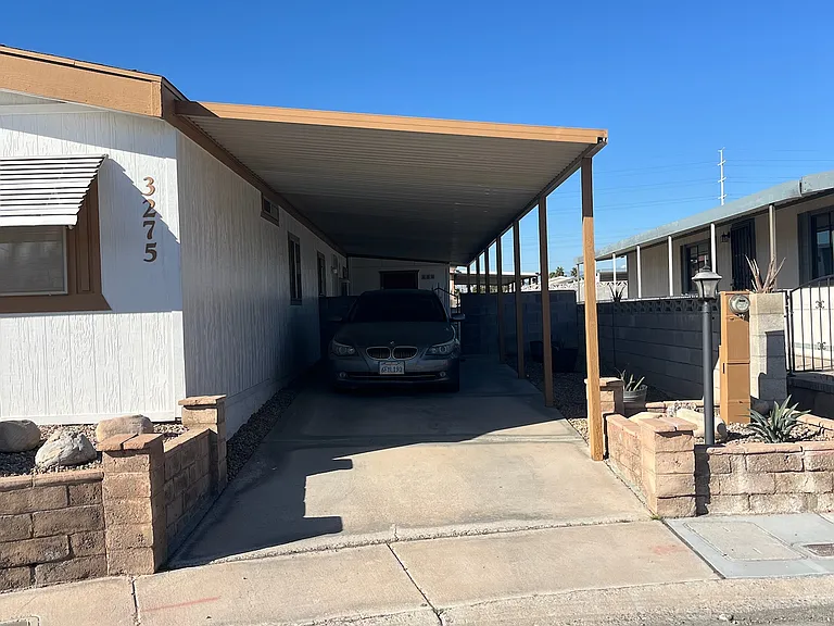 Covered driveway fits two cars