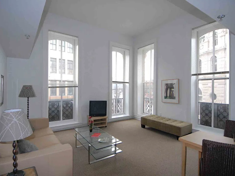 Living Room With Long Windows