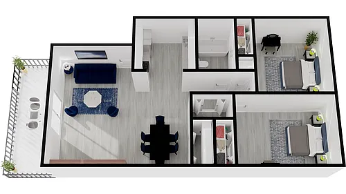 Floor plan Charismatic - 2x1