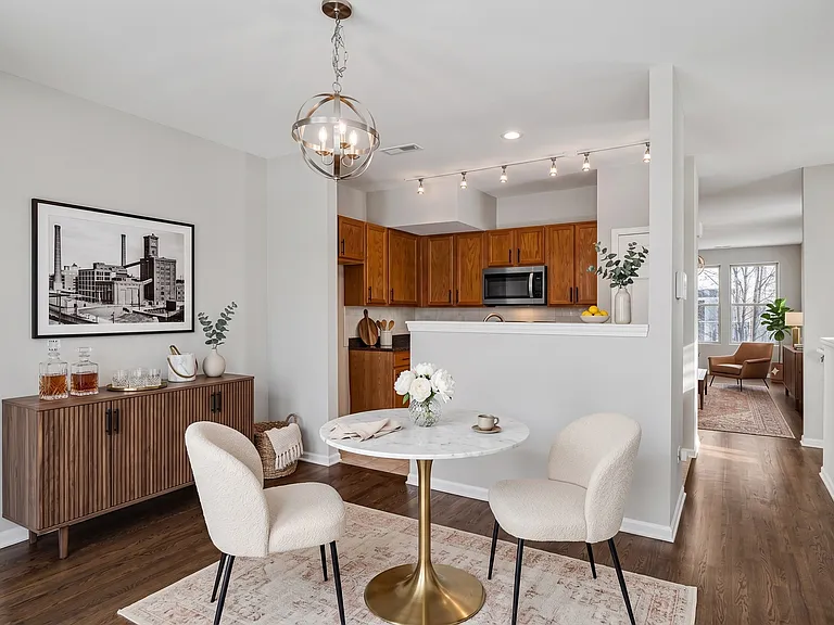 Open-Concept Dining + Kitchen Pass-Through from Living Room